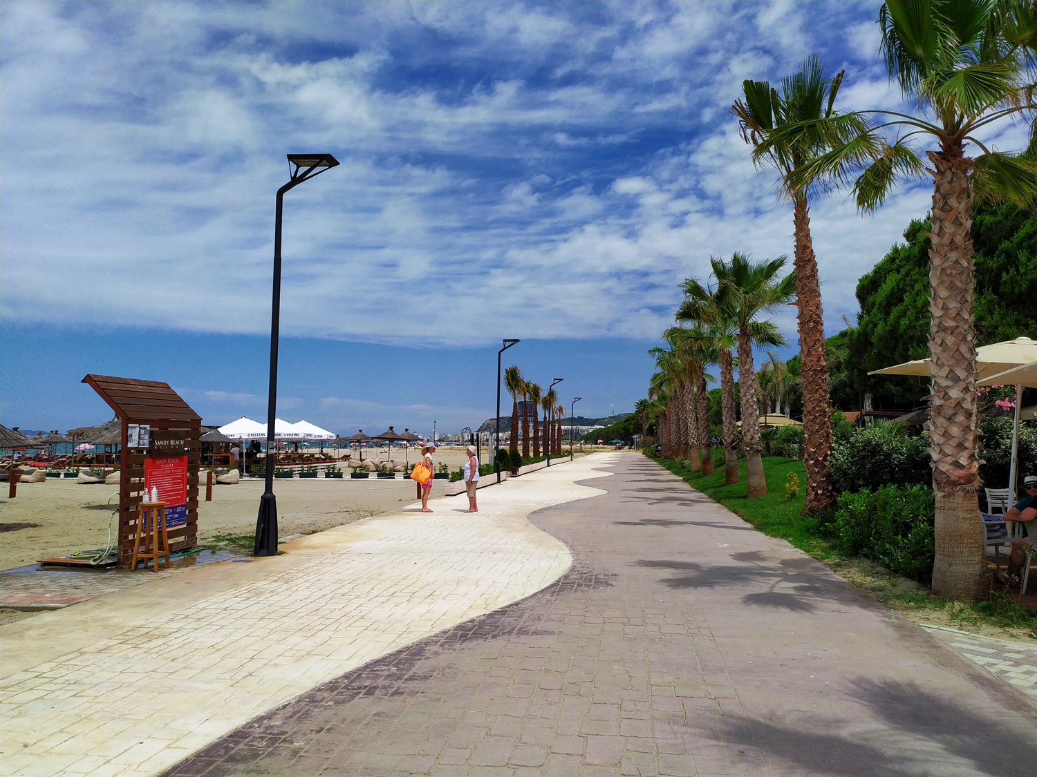 Golem Beach near Durres — long sandy beach just 40 minutes from Tirana